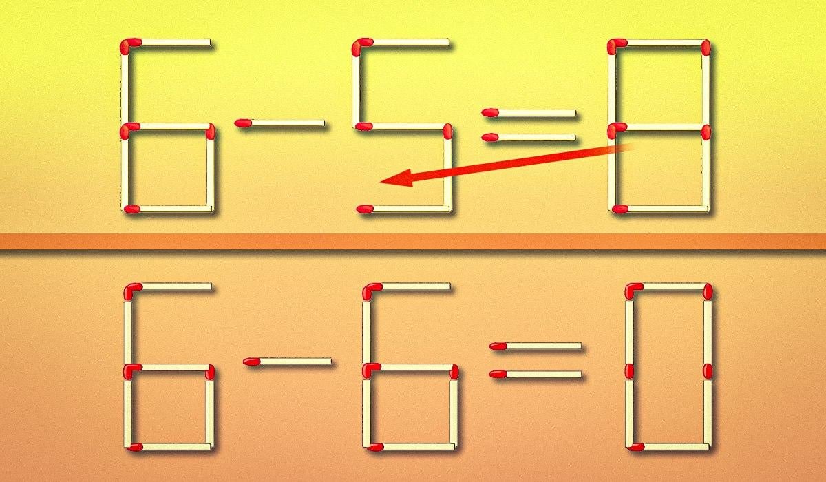 Per 10 sekundžių reikia perkelti tik vieną degtuką: intelekto testą