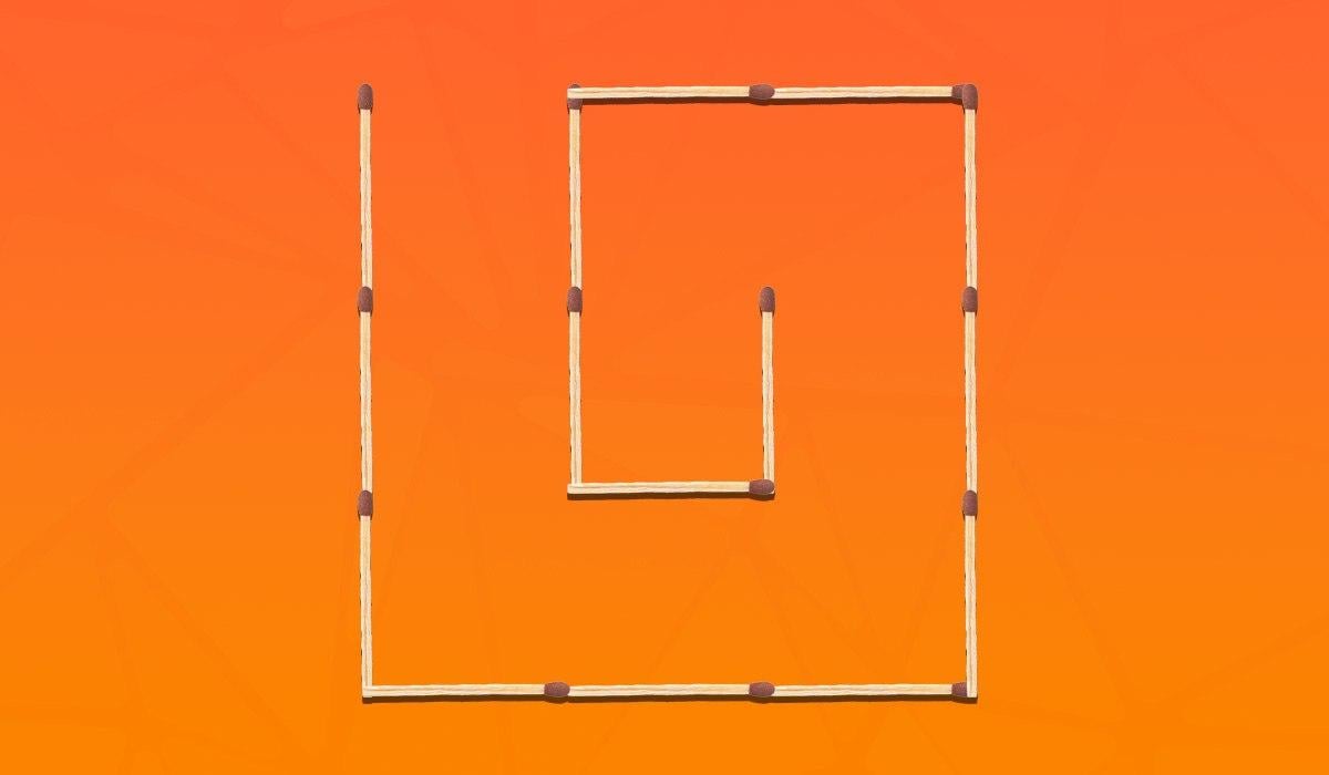 Norėdami sudaryti 2 langelius, turite perkelti 3 degtukus: labai sunkus galvosūkis