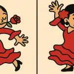 IQ testas: per 43 sekundes reikia rasti 3 skirtumus šokančios